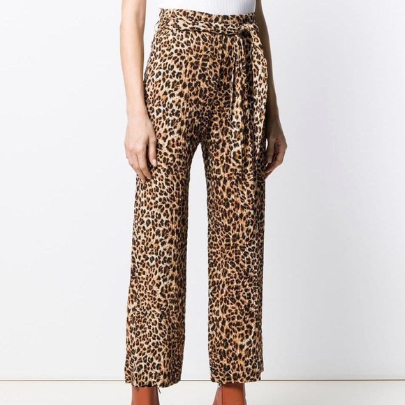 Nanushka leopard/cheetah print pleated pants - Picture 2 of 4